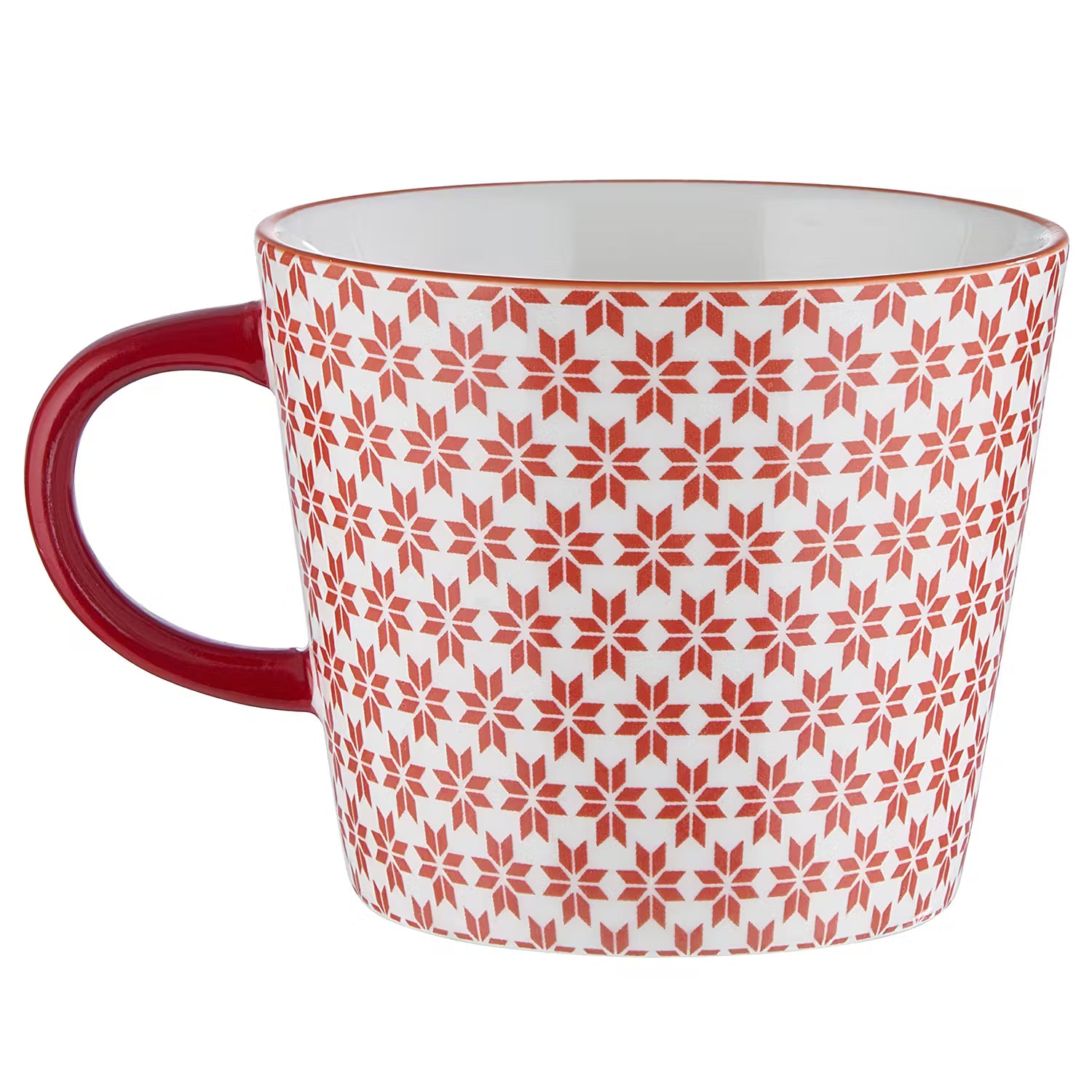 ORNAMENTS Tasse 4er-Set - Porzellan - Rot/Orange