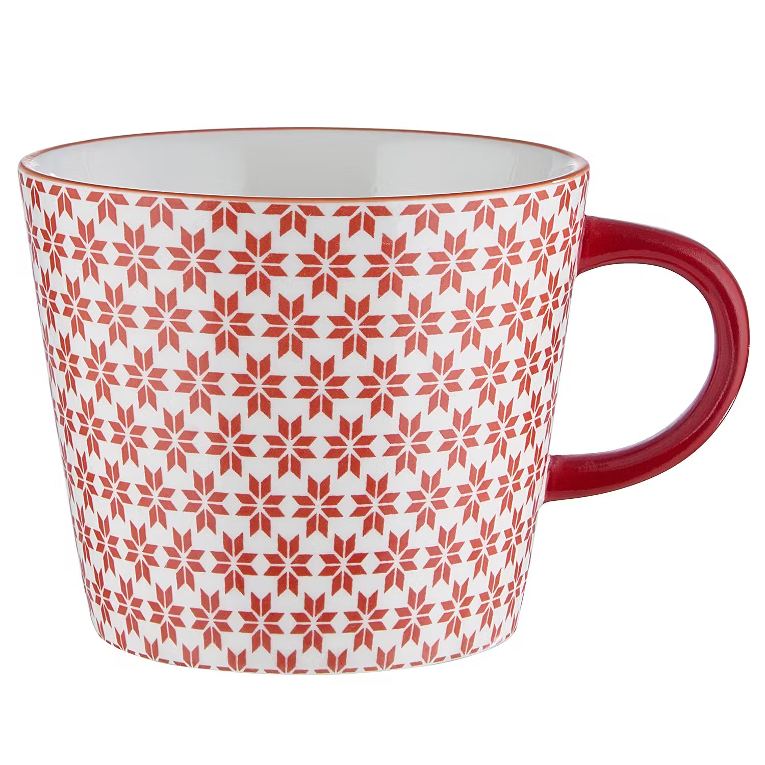 ORNAMENTS Tasse 4er-Set - Porzellan - Rot/Orange