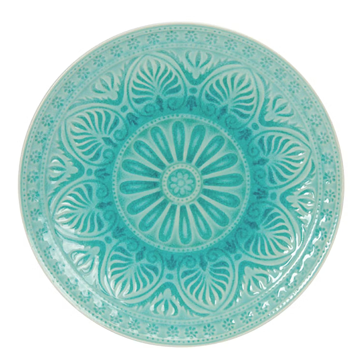 SUMATRA Teller 6er-Set - Steinzeug - Türkis