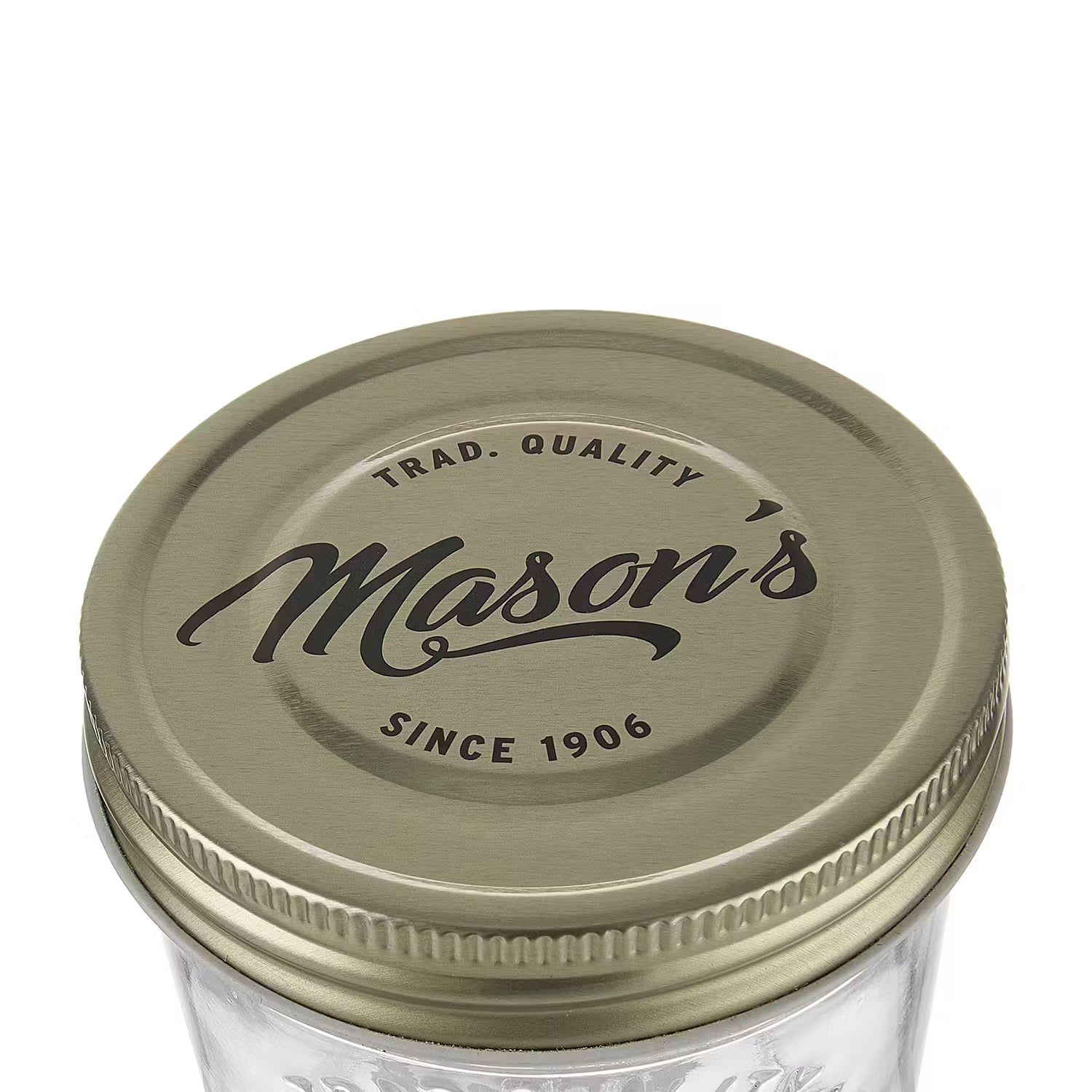 MASON'S Aufbewahrungsglas 6er-Set - Glas / Blech - Transparent - Fassungsvermögen: 1 L