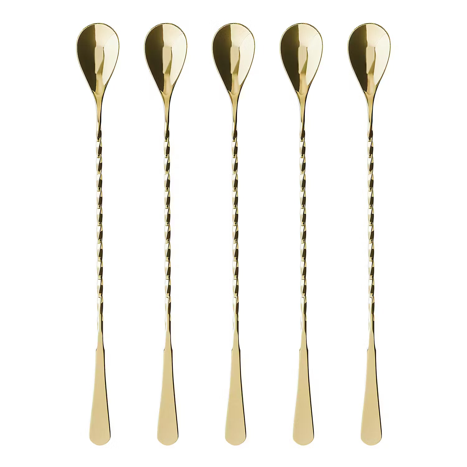 MANHATTAN Barlöffel 5er-Set - Edelstahl - Gold