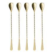 MANHATTAN Barlöffel 5er-Set - Edelstahl - Gold