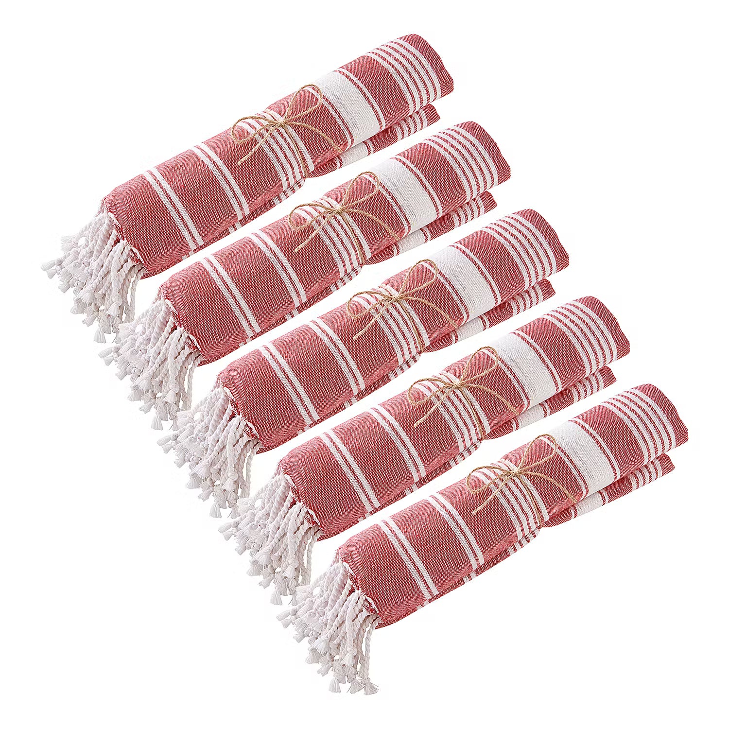 SURFSIDE Hamamtuch 5er-Set - Baumwolle - Rot