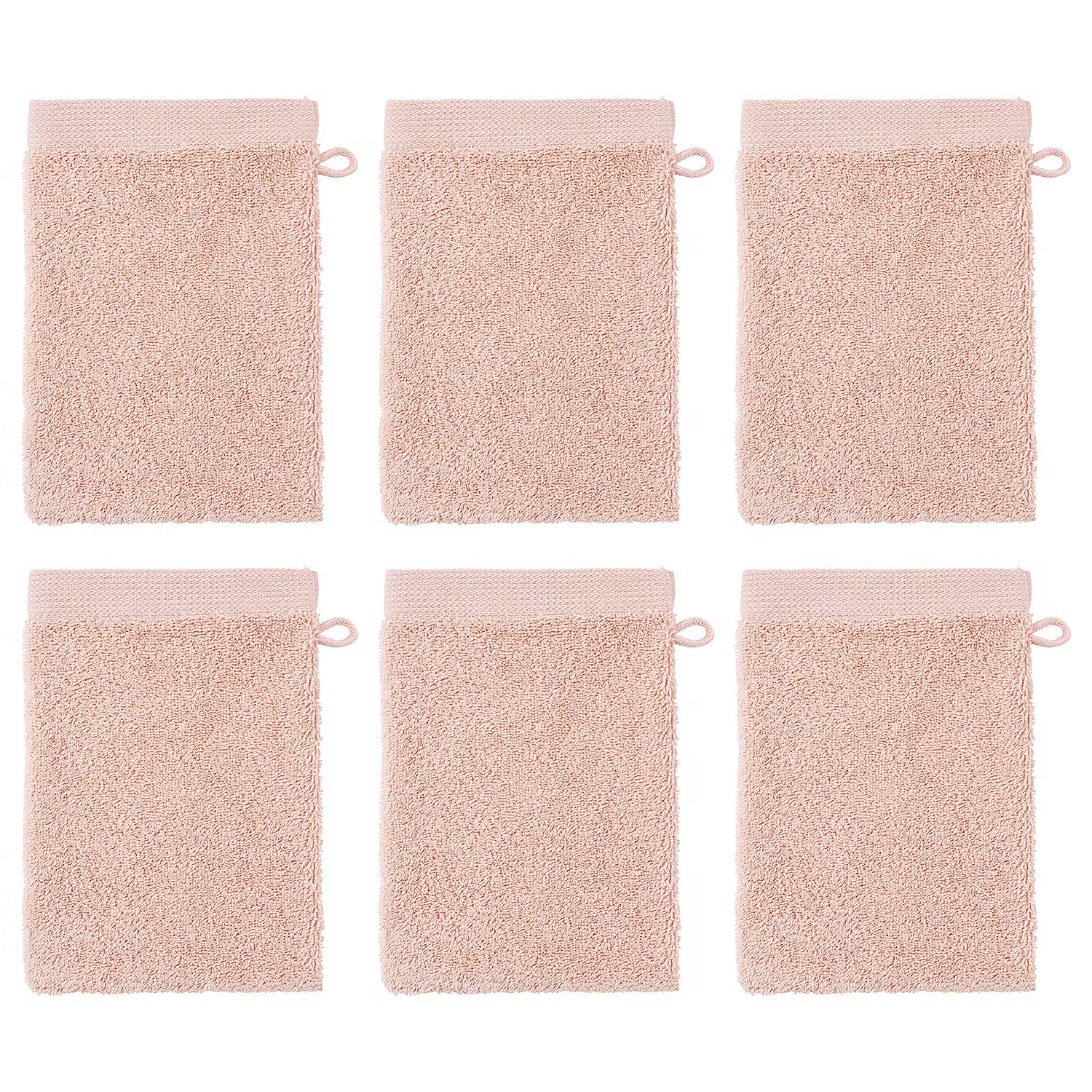 FABULOUS Waschhandschuh 6er-Set - Baumwolle - Rosa