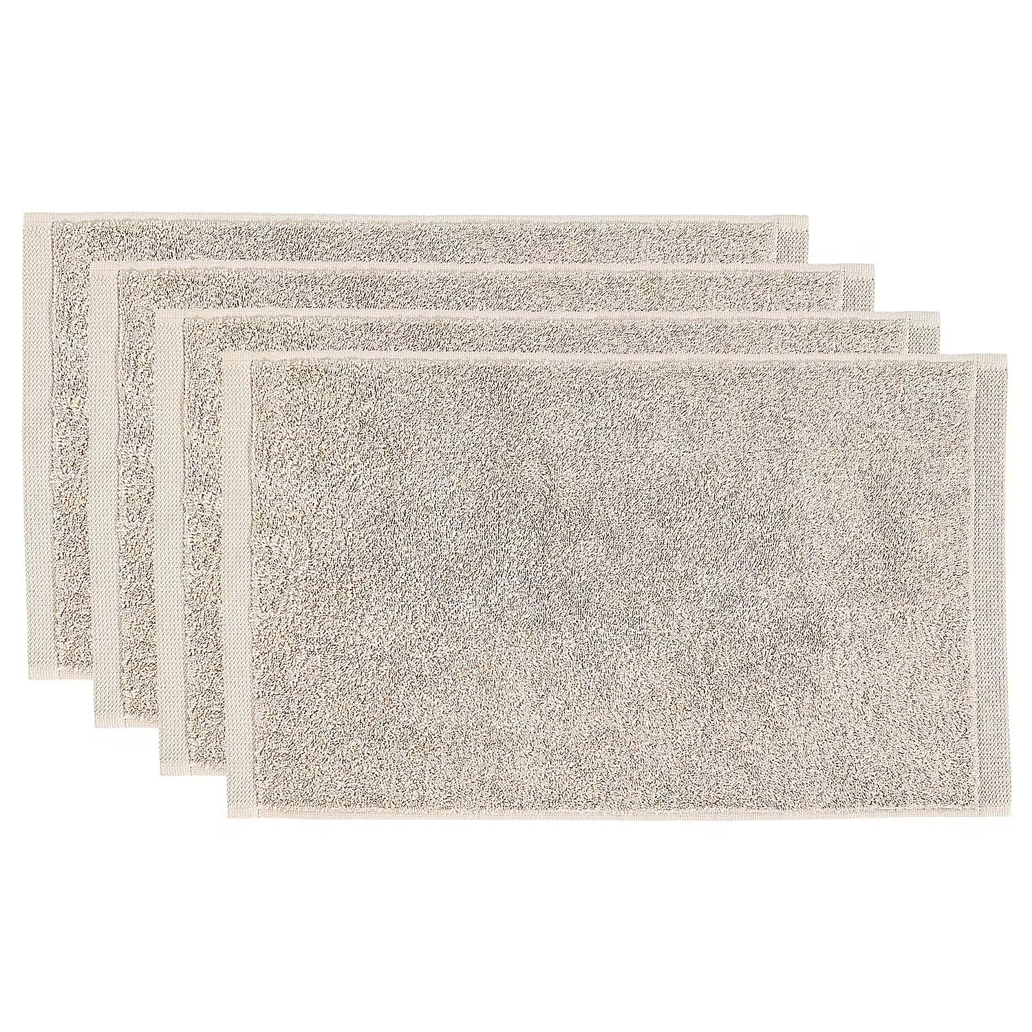 FABULOUS Gästehandtuch 4er-Set - Baumwolle - Beige