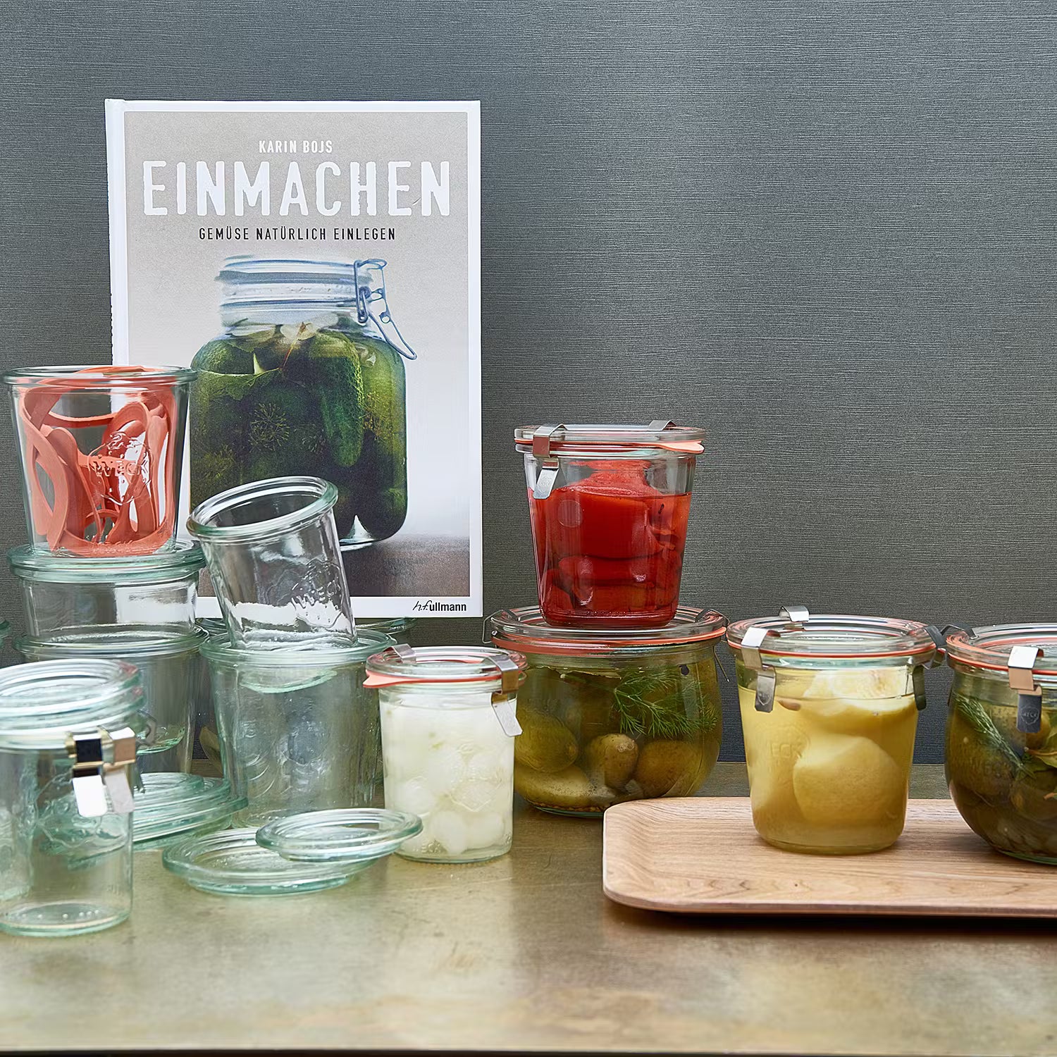WECK Einmachglas 12er-Set - Glas / Edelstahl / Gummi - Transparent