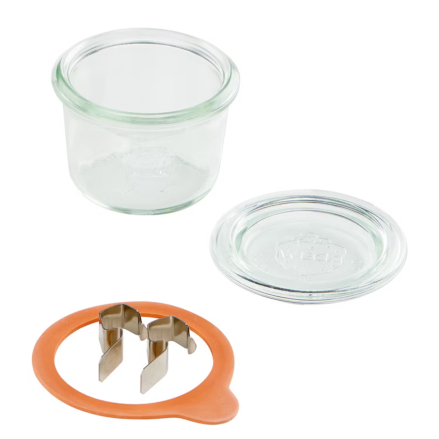 WECK Einmachglas 12er-Set - Glas / Edelstahl / Gummi - Transparent