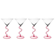 CANTARE Martiniglas 4er-Set - Glas - Pink