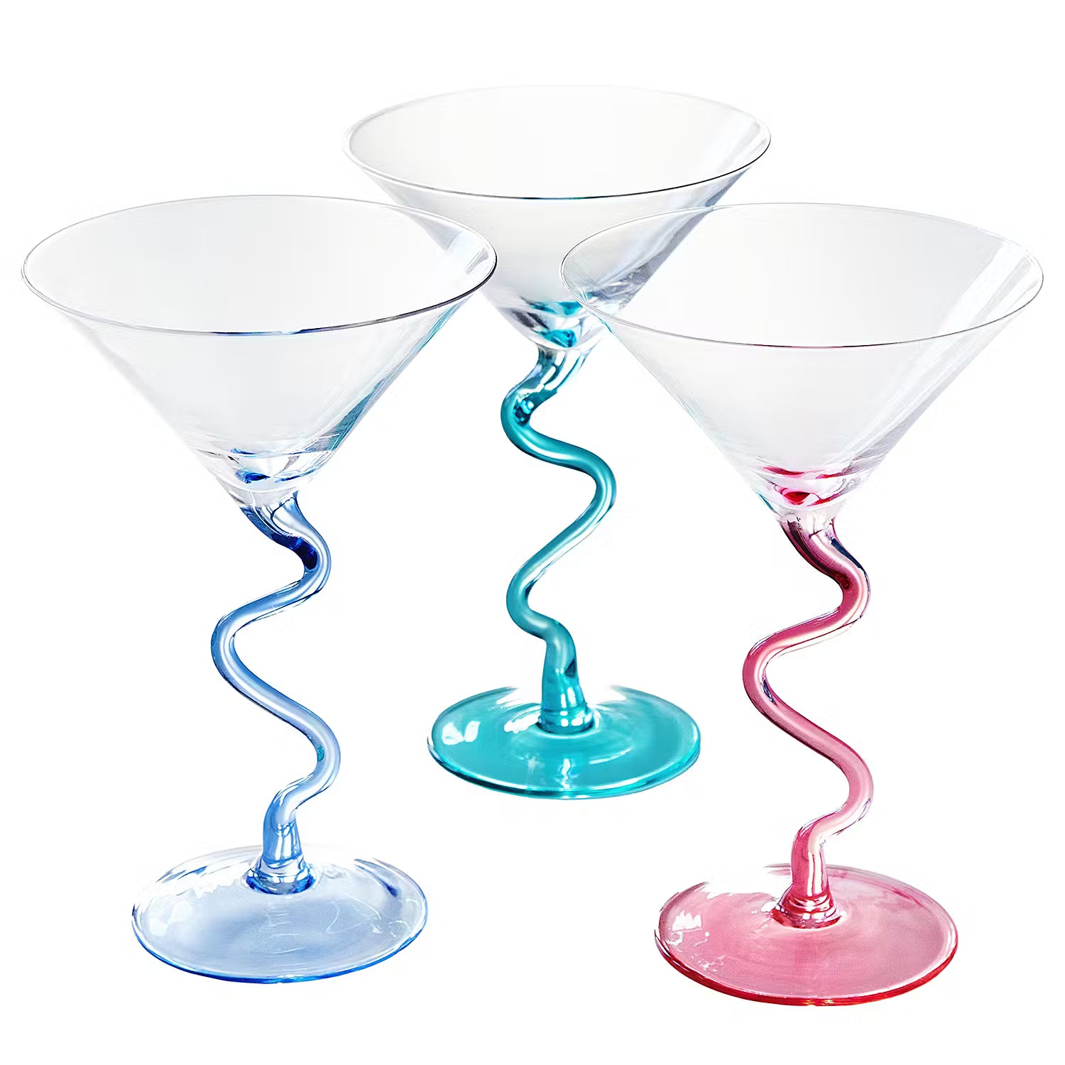 CANTARE Martiniglas 4er-Set - Glas - Türkis
