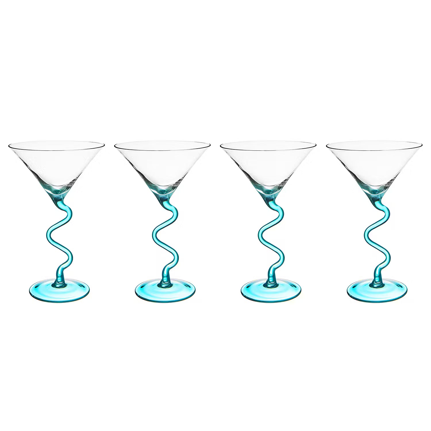 CANTARE Martiniglas 4er-Set - Glas - Türkis