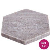MARBLE Untersetzer 4er-Set - Marmor - Beige