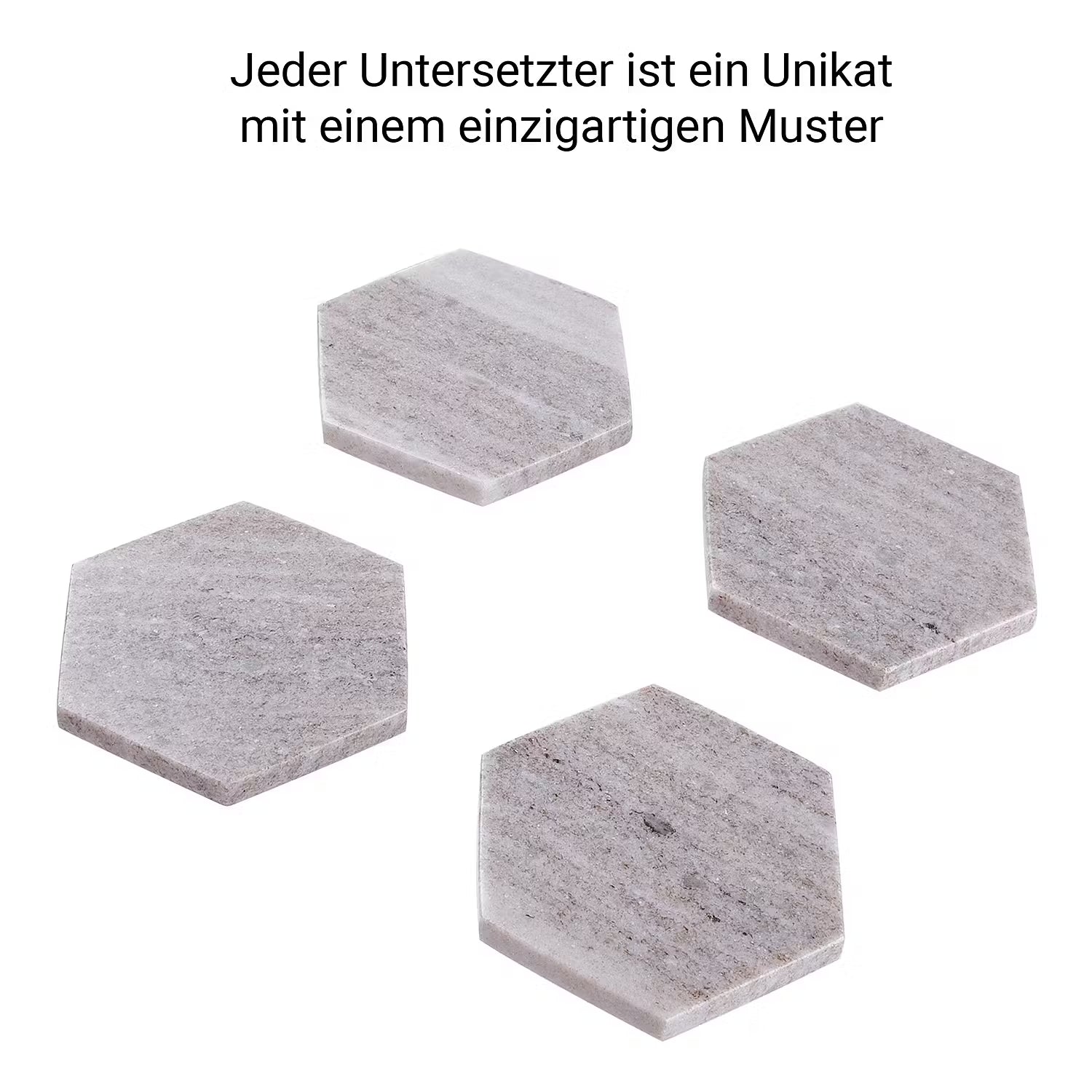 MARBLE Untersetzer 4er-Set - Marmor - Beige