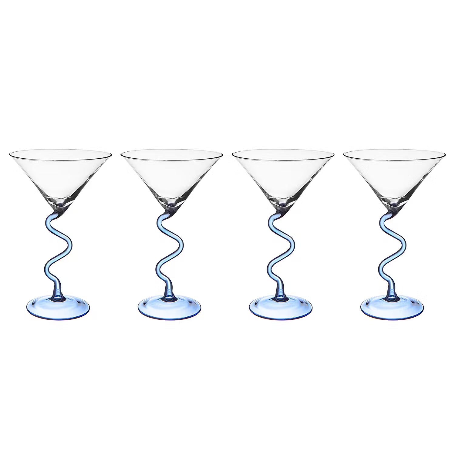 CANTARE Martiniglas 4er-Set - Glas - Dunkelblau
