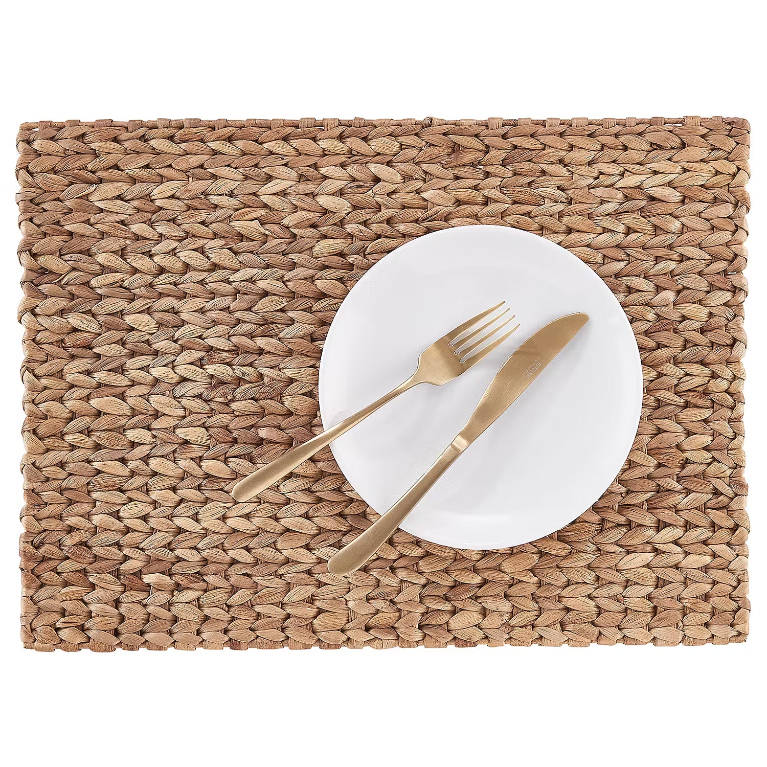 NATURAL TWIST Platzset 6er-SEt - Wasserhyazinthe / Metall - Natur