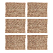 NATURAL TWIST Platzset 6er-SEt - Wasserhyazinthe / Metall - Natur