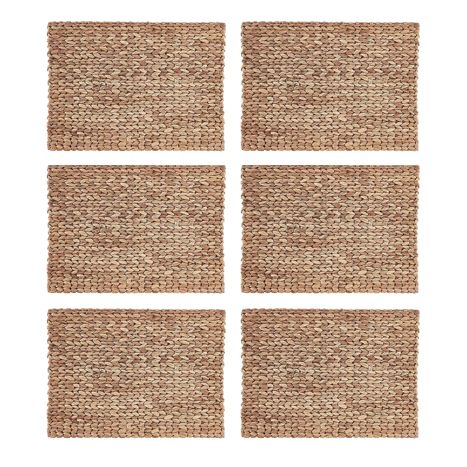 NATURAL TWIST Platzset 6er-SEt - Wasserhyazinthe / Metall - Natur
