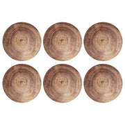 CORKWOOD Tischset Holzoptik 6er-Set - MDF / Kork - Braun