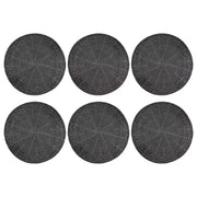 SHINE ON Platzset 6er-Set - Glasperlen / Metalldraht / Polyester - Schwarz