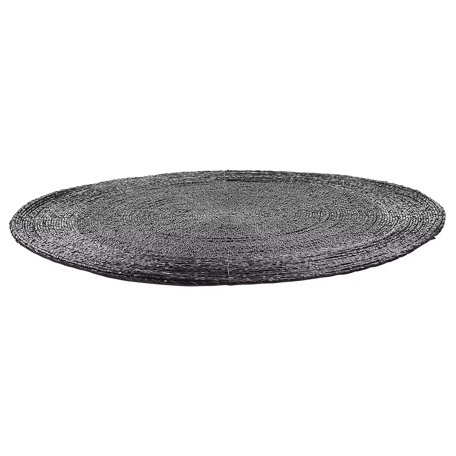 SHINE ON Platzset 6er-Set - Glasperlen / Metalldraht / Polyester - Schwarz