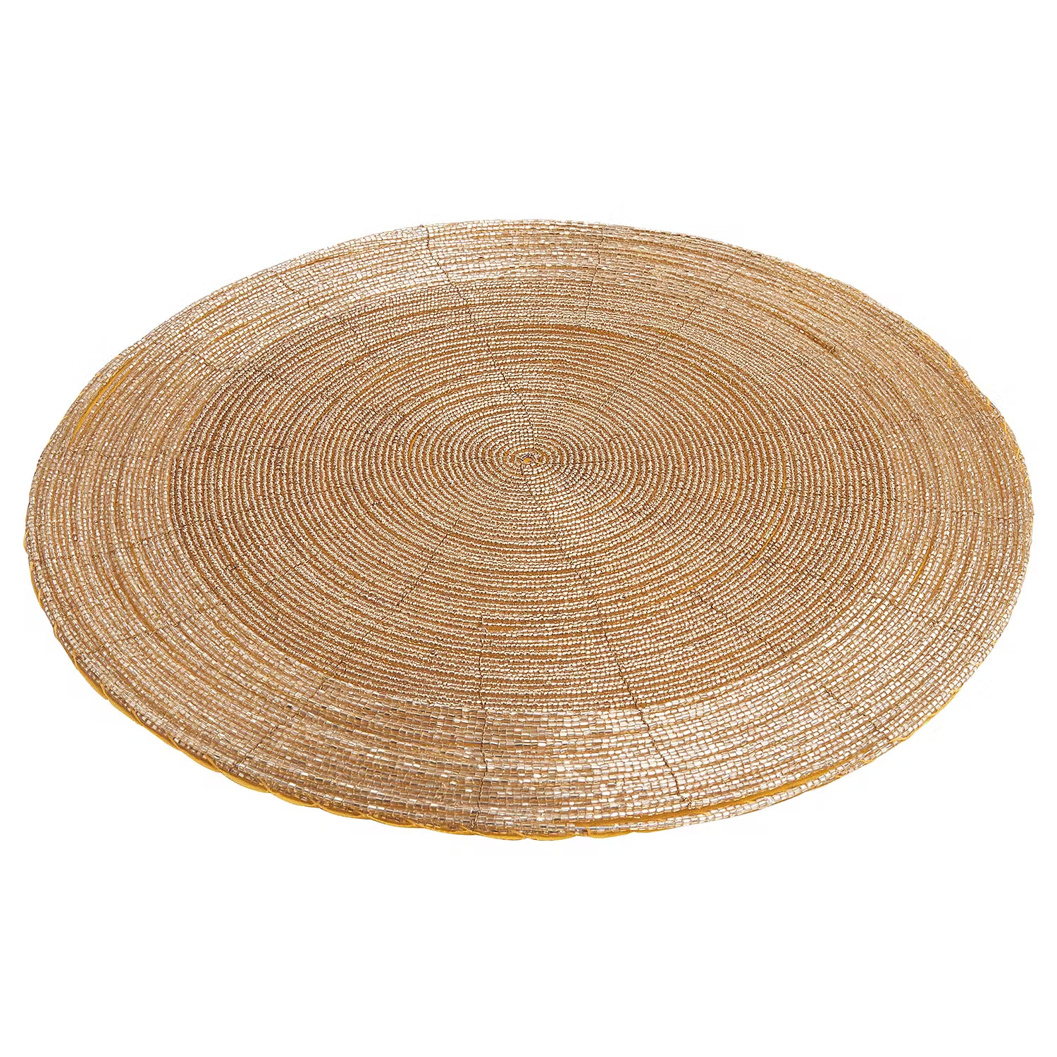 SHINE ON Platzset 6er-Set - Glasperlen / Metalldraht / Polyester - Gold