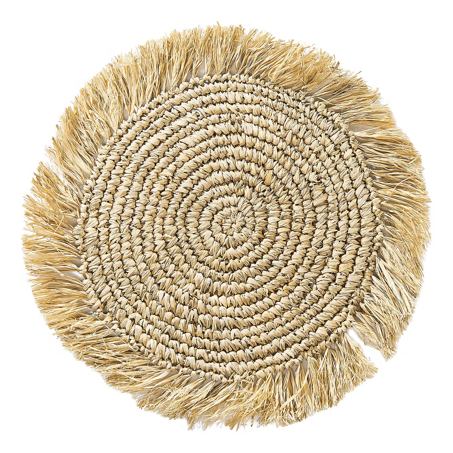 RAFFIA Platzset 4er-Set - Raffia - Hellbraun
