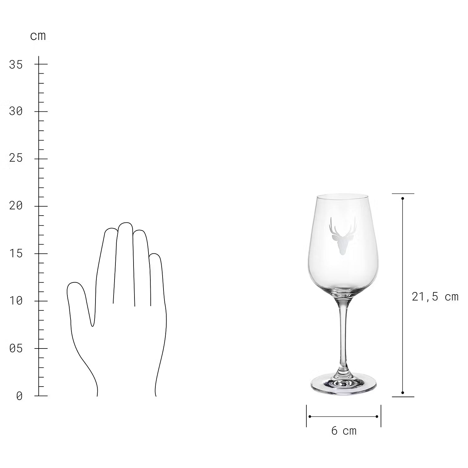 MOUNTAIN LOVE Weinglas 6er-Set - Glas - Transparent