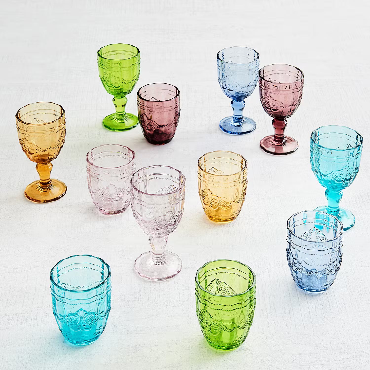 VICTORIAN Trinkglas 6er-Set - Glas - Orange