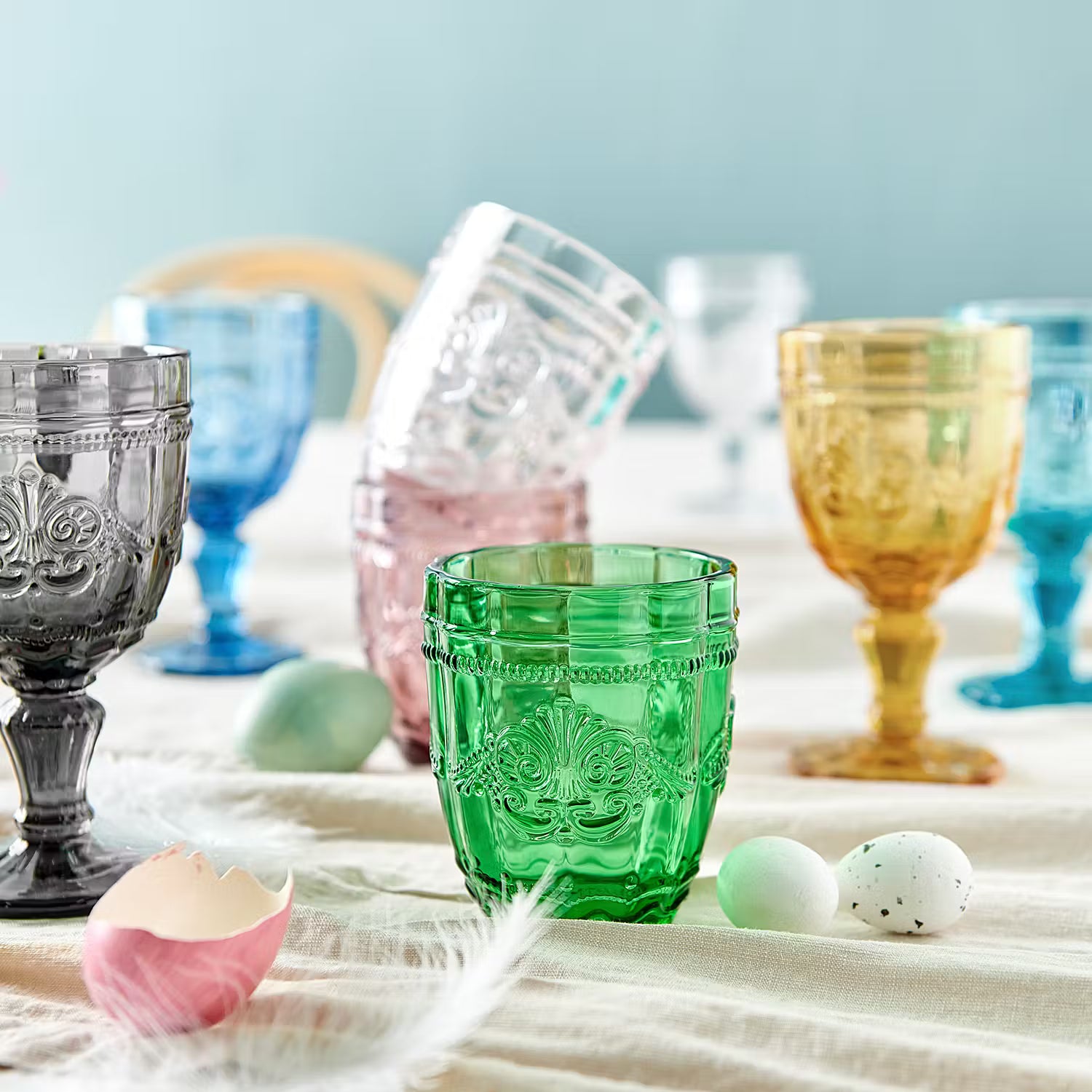 VICTORIAN Trinkglas 6er-Set - Glas - Orange