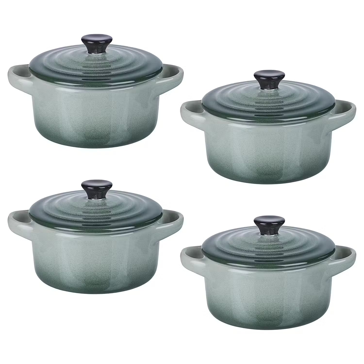 C'EST SI BON Mini-Auflaufform 4er-Set - Steinzeug - Grün