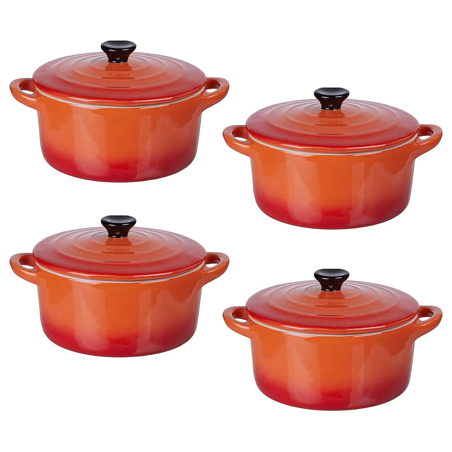 C'EST SI BON Mini-Auflaufform 4er-Set - Steinzeug - Orange