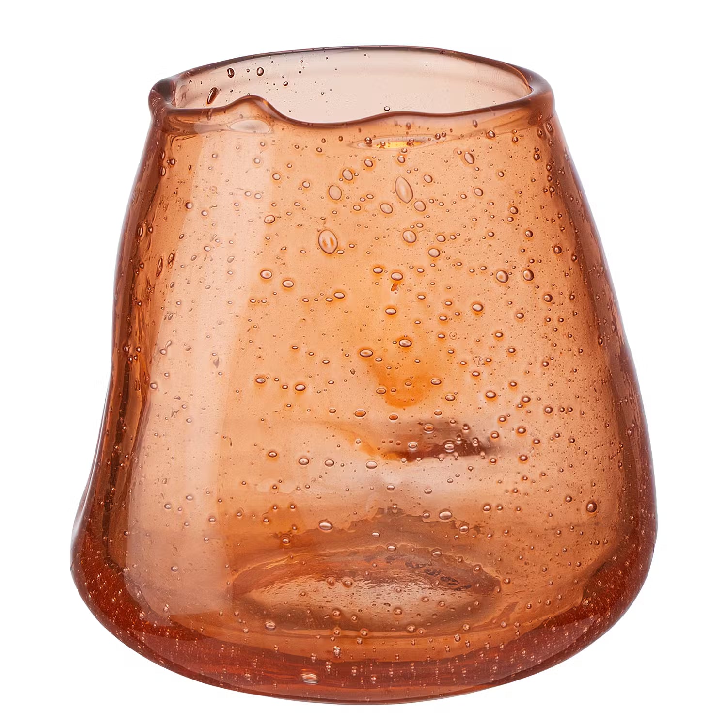 FALL IN LOVE Teelichthalter 4er-Set - Glas - Orange