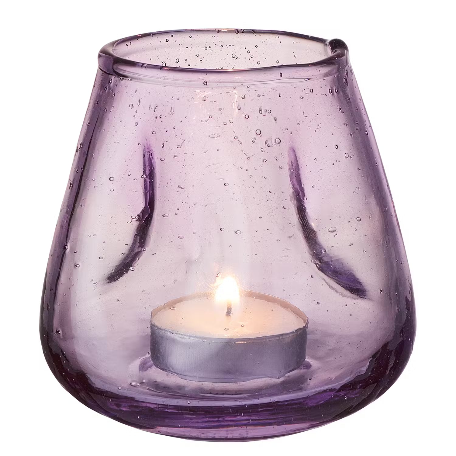 FALL IN LOVE Teelichthalter 4er-Set - Glas - Violett