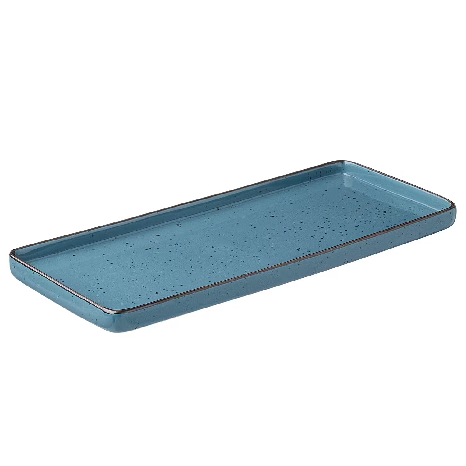 FINCA Dinnerteller 4er-Set - Porzellan - Blau - 15 x 34 cm