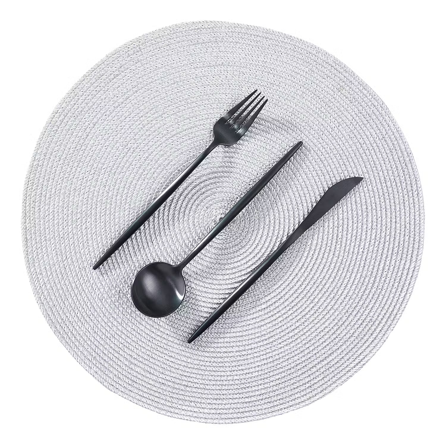 AMBIENTE Tischset 6er-Set - Polypropylen / Polyethylenterephthalat - Silber