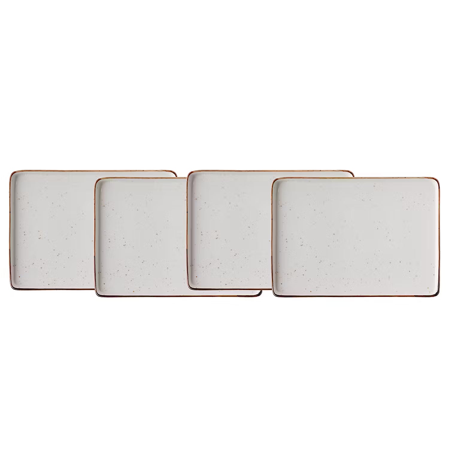 FINCA Dinnerteller 4er-Set - Porzellan - Weiß - 22 x 32 cm