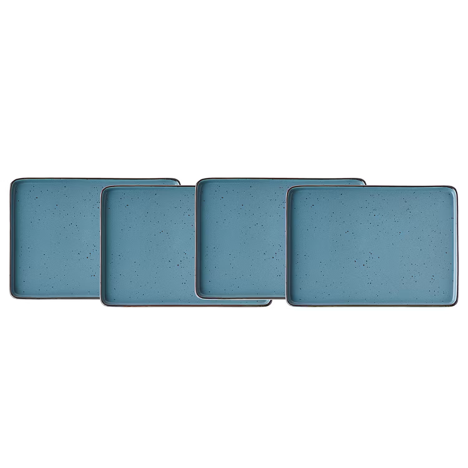 FINCA Dinnerteller 4er-Set - Porzellan - Blau - 22 x 32 cm