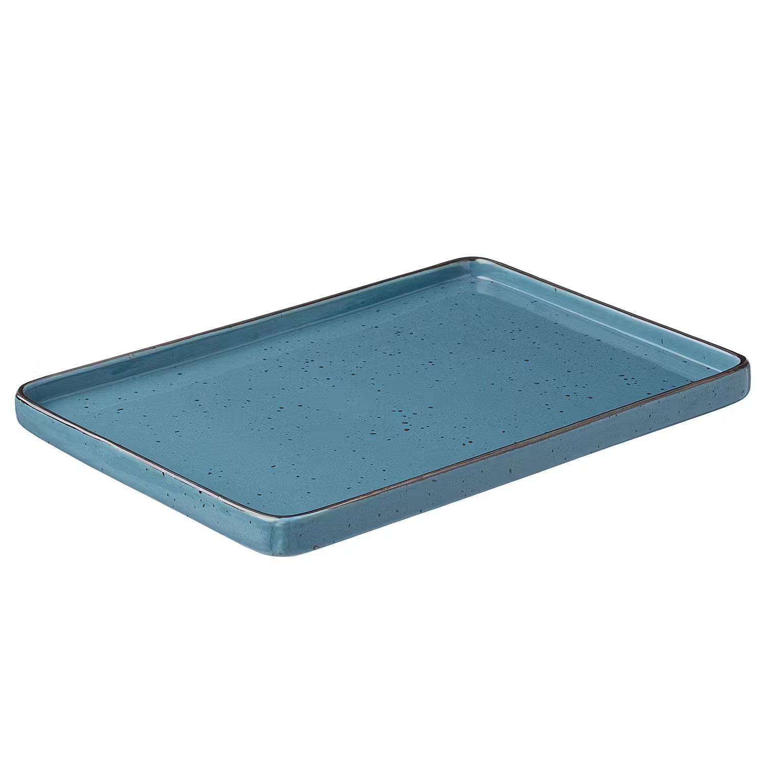 FINCA Dinnerteller 4er-Set - Porzellan - Blau - 22 x 32 cm