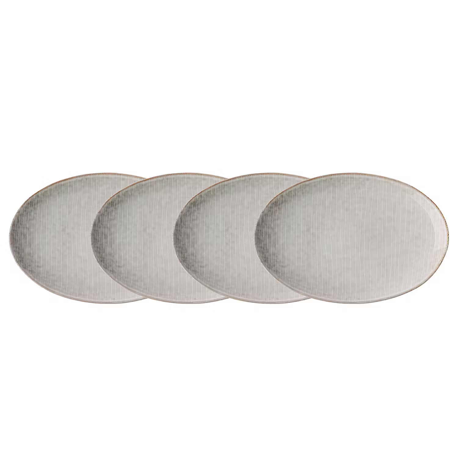 HENLEY Dinnerteller 4er-Set - Steinzeug - Grau - 21 x 30 cm