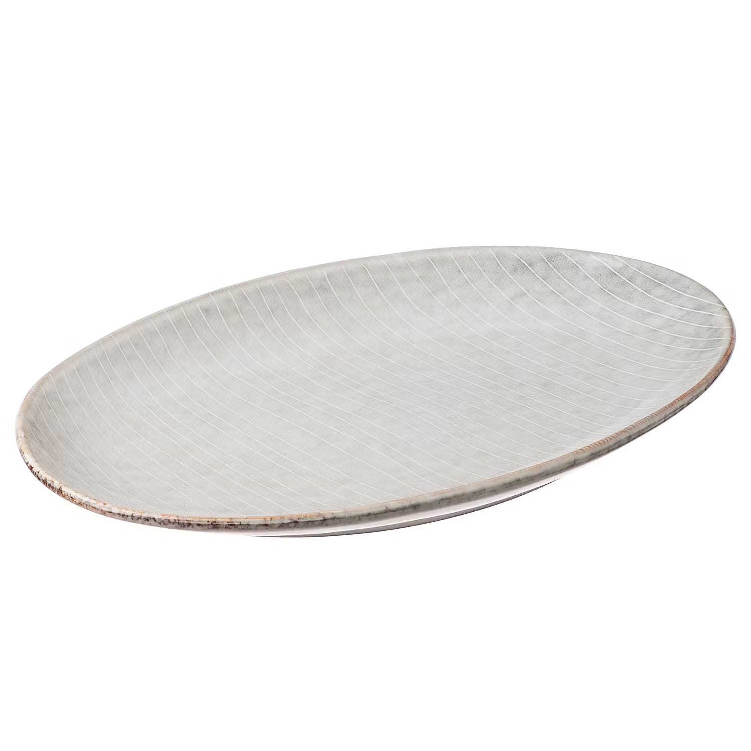 HENLEY Dinnerteller 4er-Set - Steinzeug - Grau - 21 x 30 cm