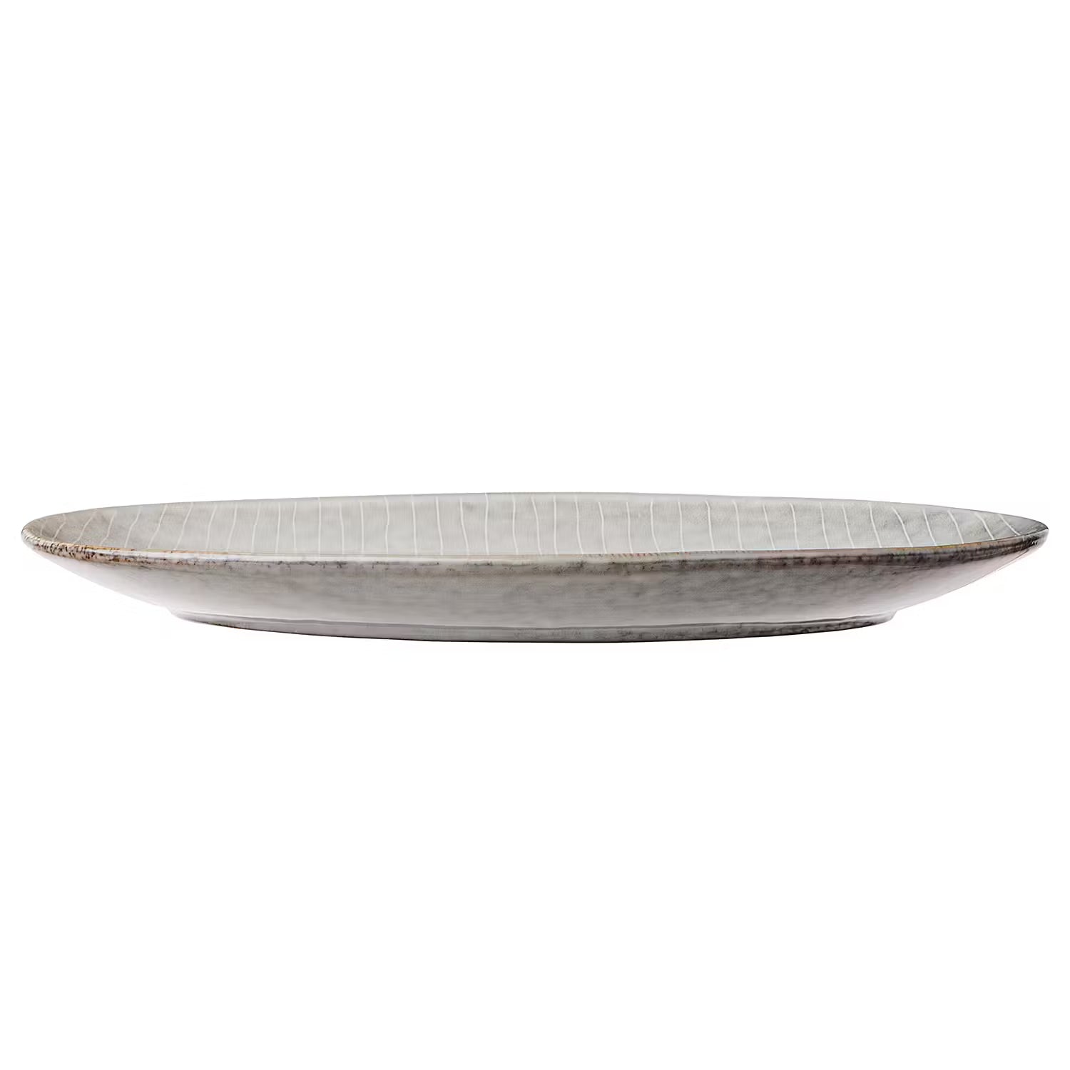 HENLEY Dinnerteller 4er-Set - Steinzeug - Grau - 21 x 30 cm