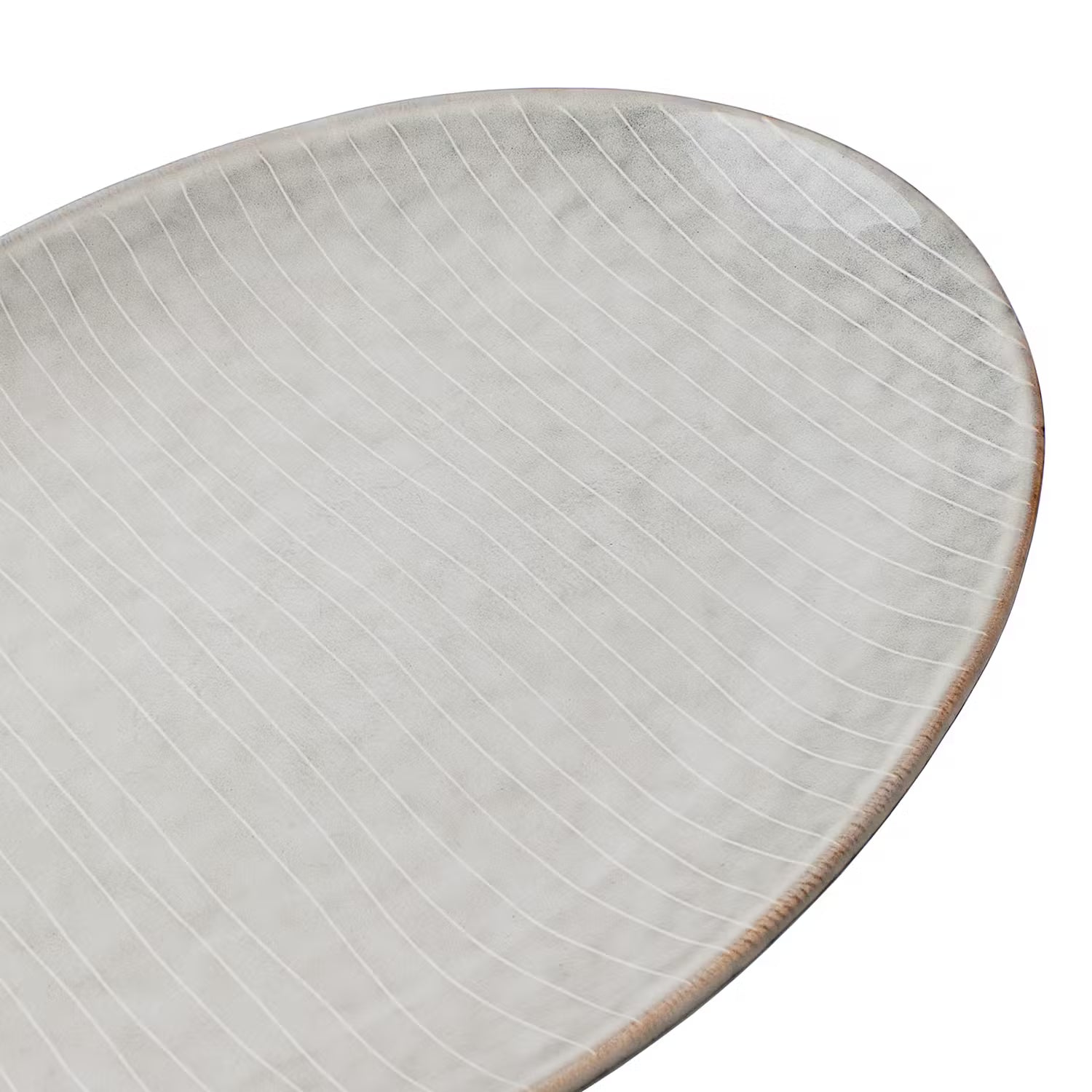 HENLEY Dinnerteller 4er-Set - Steinzeug - Grau - 21 x 30 cm