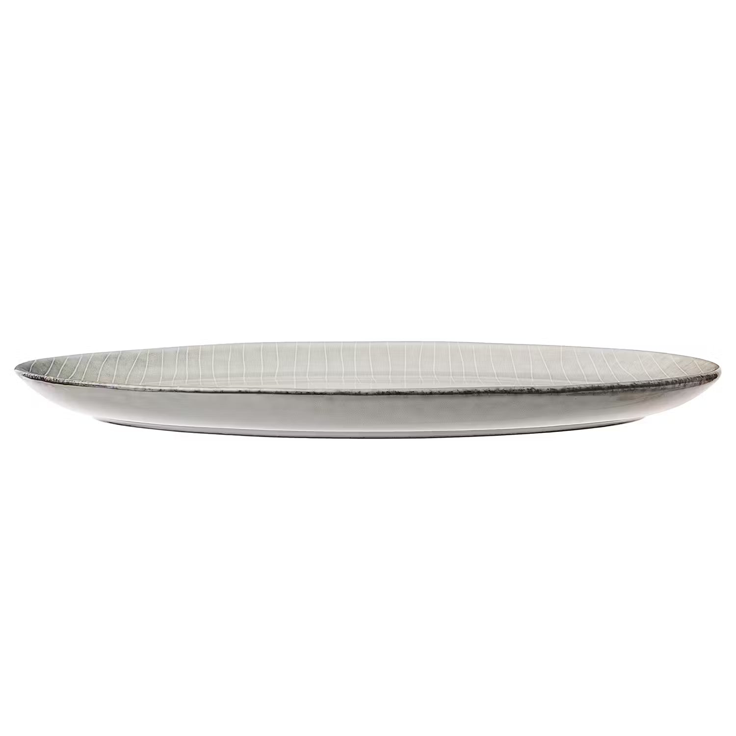 HENLEY Dinnerteller 4er-Set - Steinzeug - Grau - 25 x 35 cm