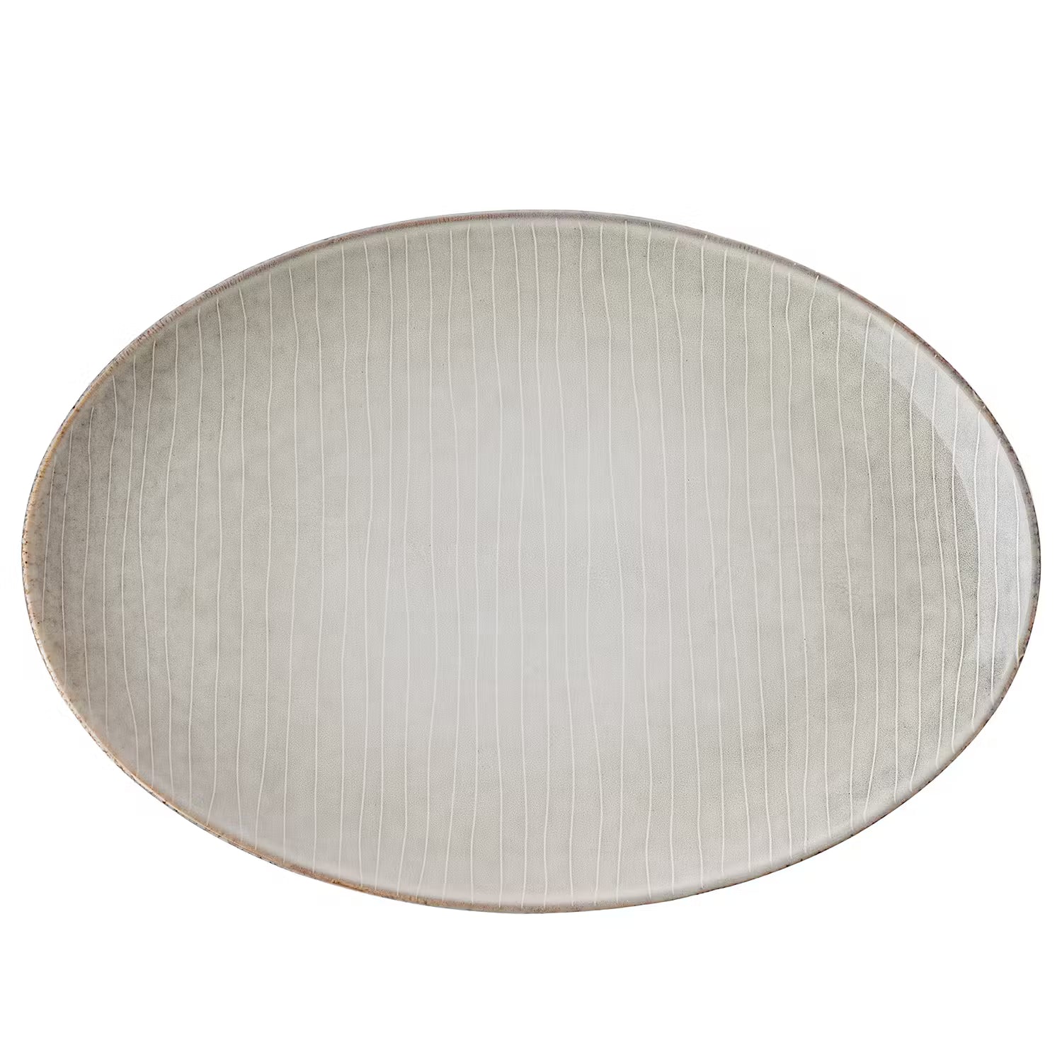 HENLEY Dinnerteller 4er-Set - Steinzeug - Grau - 25 x 35 cm