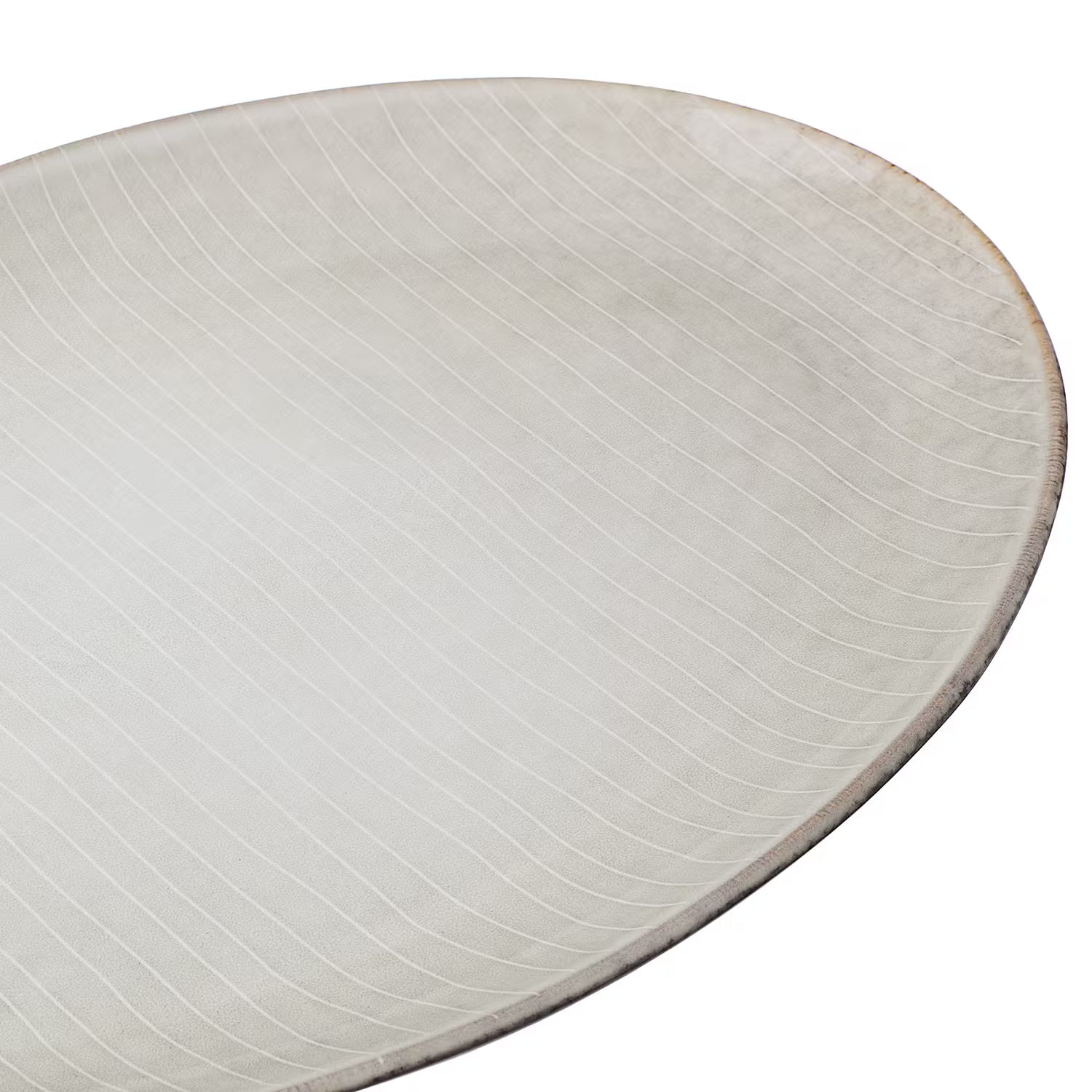 HENLEY Dinnerteller 4er-Set - Steinzeug - Grau - 25 x 35 cm