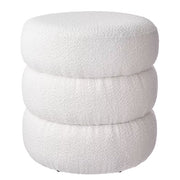 SCANDICE Hocker mit Stauraum - MDF / Boucléstoff / Polyester - Creme