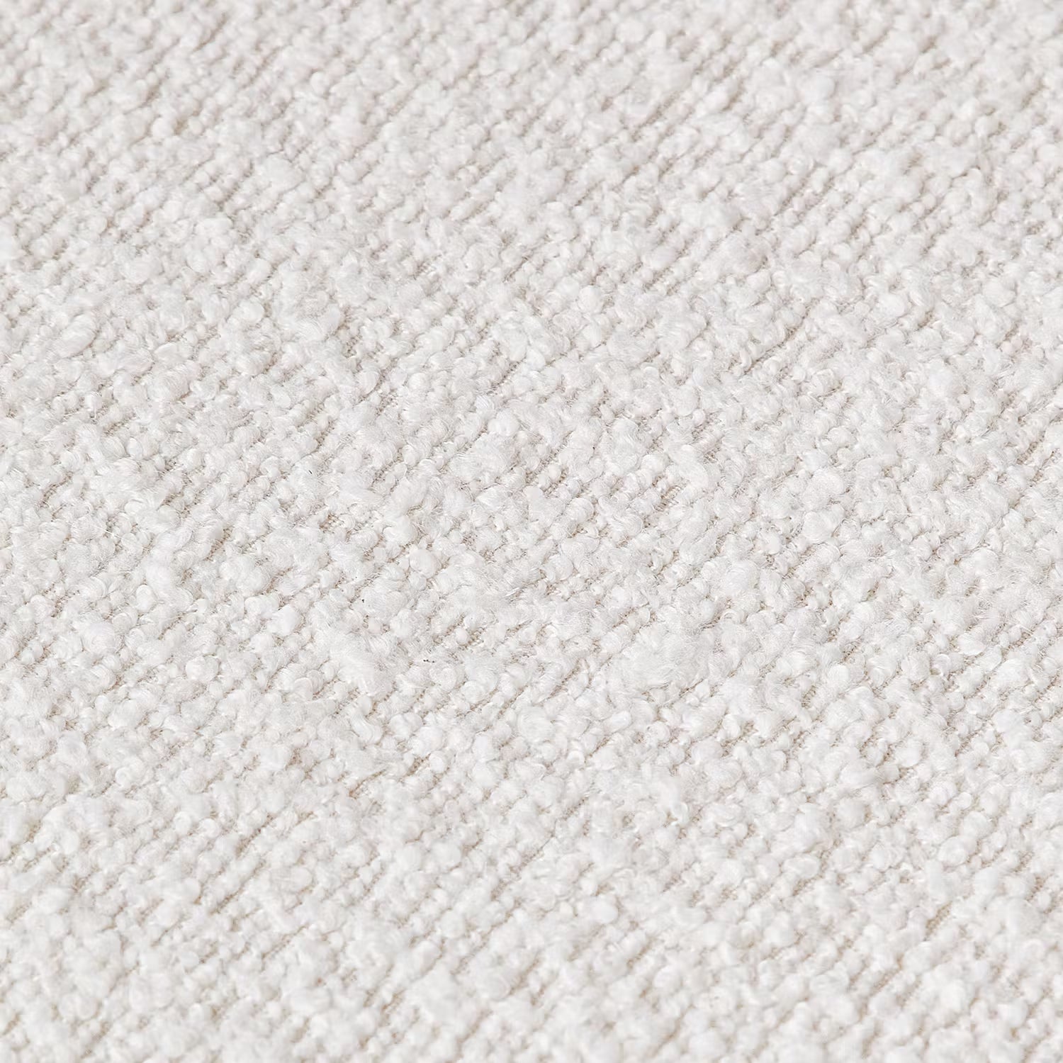 SCANDICE Hocker mit Stauraum - MDF / Boucléstoff / Polyester - Creme