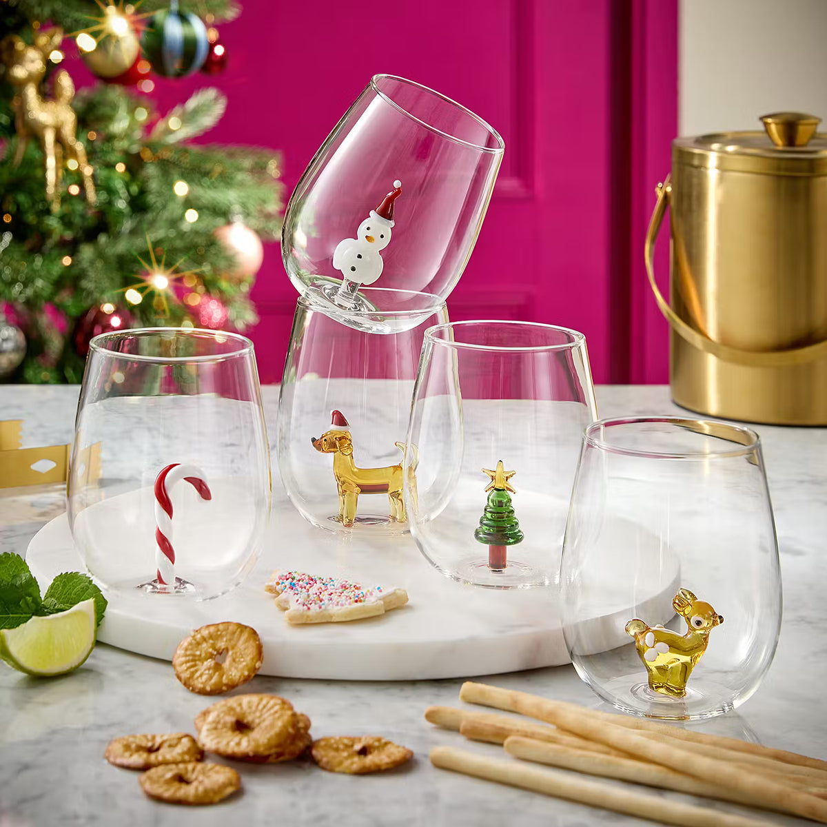 MERRY & JOY Trinkglas Candy Cane – BUTLERS
