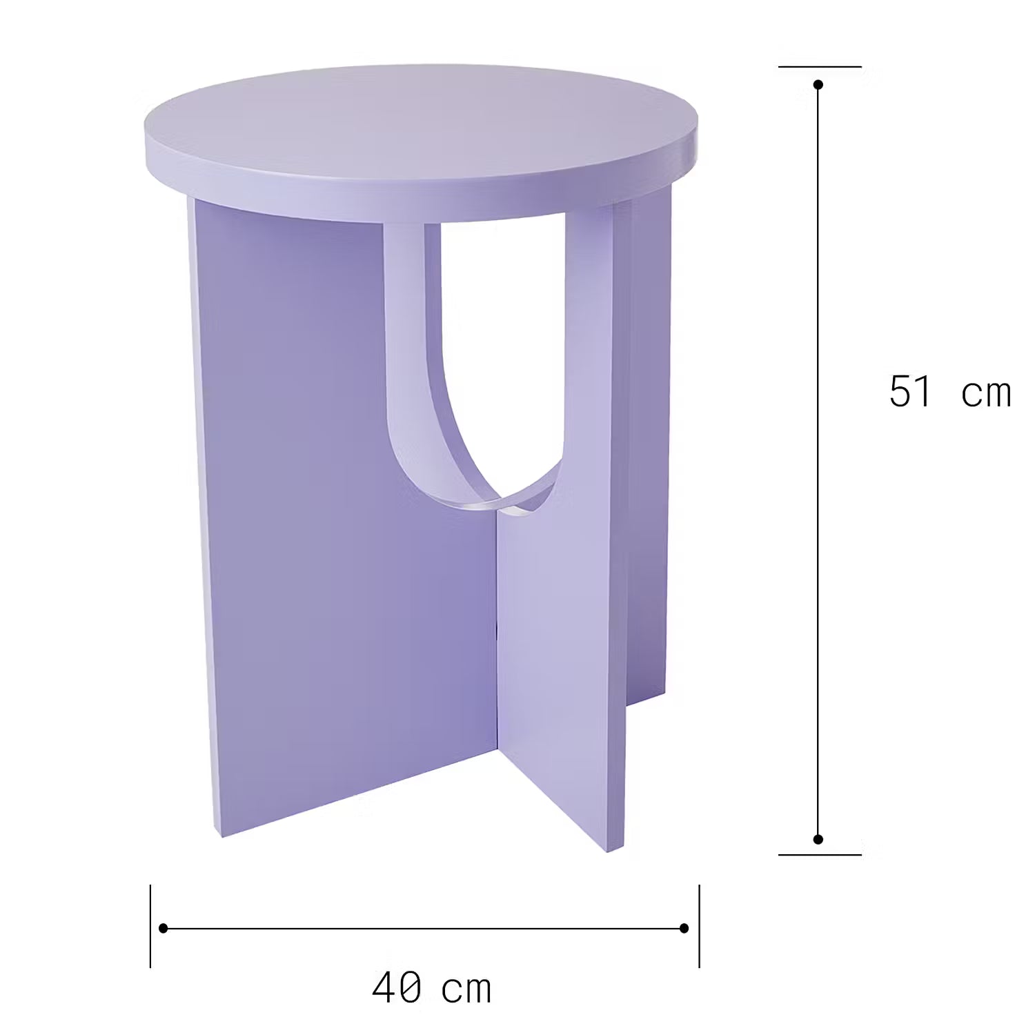 ASTRO Beistelltisch - MDF - Pastelllila