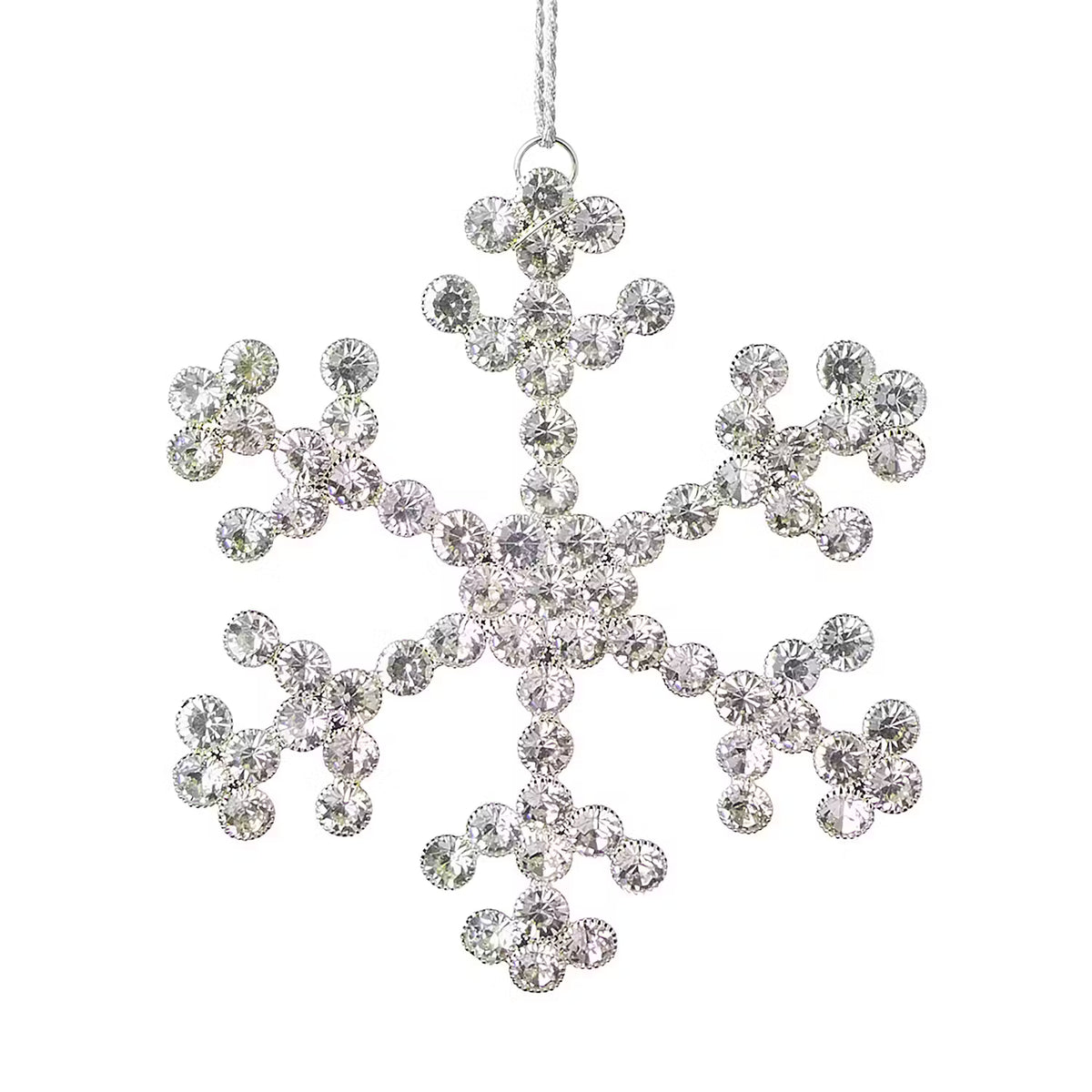 Schneeflocke HANG ON - Glas / Eisen - Silber