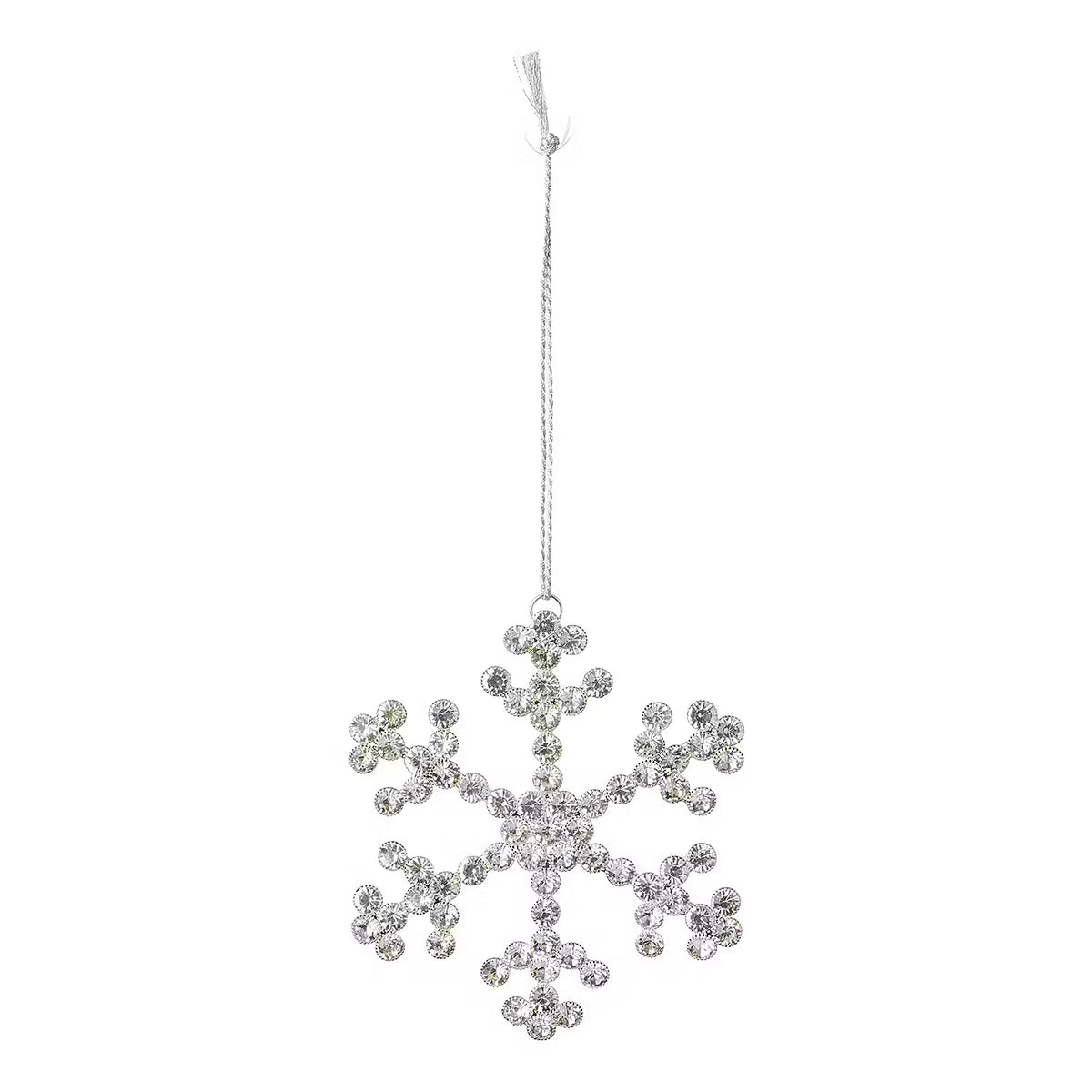 Schneeflocke HANG ON - Glas / Eisen - Silber